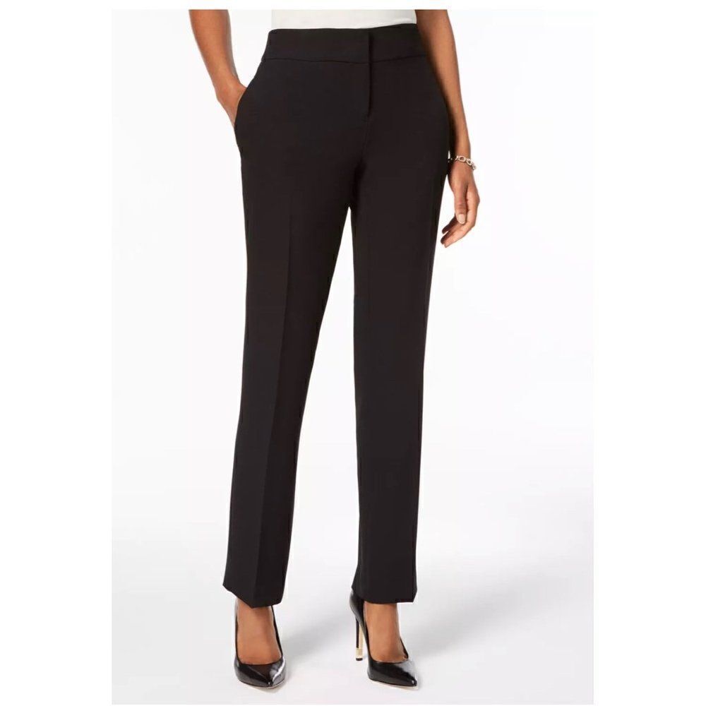 Kasper Petite Women Black Slim Leg Pant Size 2P